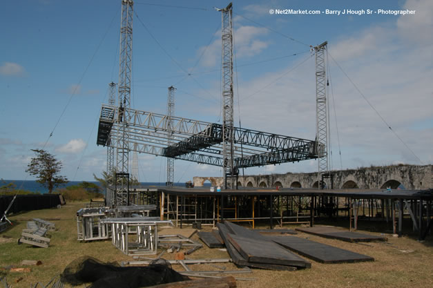 The Aqueduct Venue Under Construction - Saturday, January 20th - 10th Anniversary - Air Jamaica Jazz & Blues Festival 2007 - The Art of Music - Tuesday, January 23 - Saturday, January 27, 2007, The Aqueduct on Rose Hall, Montego Bay, Jamaica - Negril Travel Guide, Negril Jamaica WI - http://www.negriltravelguide.com - info@negriltravelguide.com...!