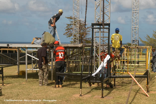 The Aqueduct Venue Under Construction - Thursday, January 18th - 10th Anniversary - Air Jamaica Jazz & Blues Festival 2007 - The Art of Music - Tuesday, January 23 - Saturday, January 27, 2007, The Aqueduct on Rose Hall, Montego Bay, Jamaica - Negril Travel Guide, Negril Jamaica WI - http://www.negriltravelguide.com - info@negriltravelguide.com...!