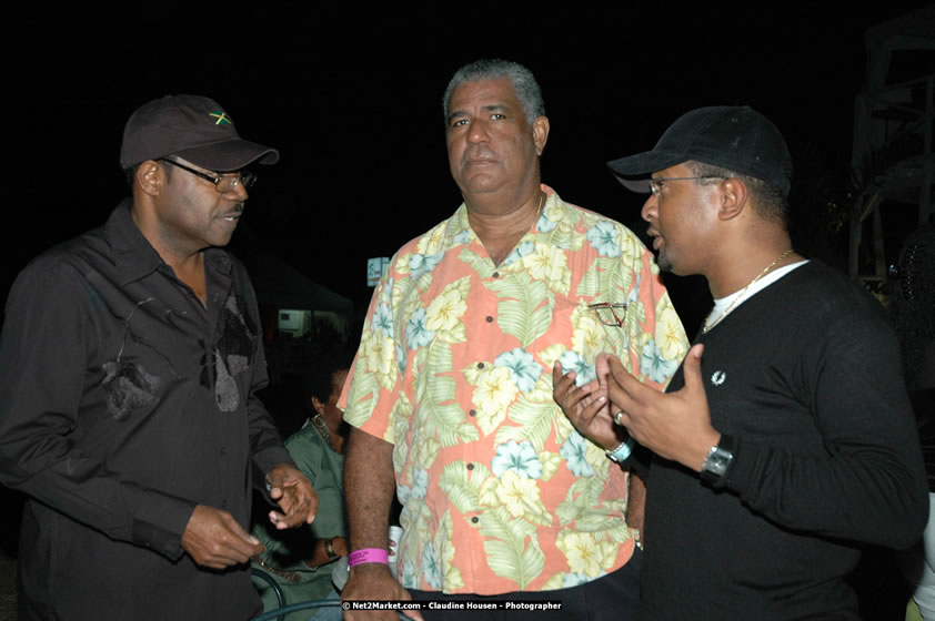 The Hon. Orette Bruce Goldwin, M.P., Prime Minister of Jamaica, Minister of Tourism, Hon. Edmund Bartlett, and Director of Tourism, Basil Smith at the Air Jamaica Jazz and Blues Festival 2008 The Art of Music - Thrusday, January 24, 2008 - Air Jamaica Jazz & Blues 2008 The Art of Music venue at the Aqaueduct on Rose Hall Resort & Counrty Club, Montego Bay, St. James, Jamaica W.I. - Thursday, January 24 - Saturday, January 26, 2008 - Photographs by Net2Market.com - Claudine Housen & Barry J. Hough Sr, Photographers - Negril Travel Guide, Negril Jamaica WI - http://www.negriltravelguide.com - info@negriltravelguide.com...!