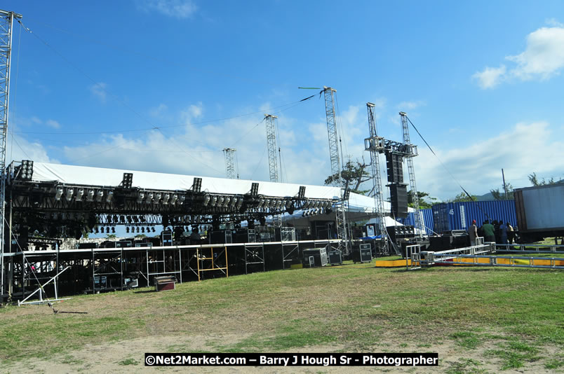 Preparations at the Venue - Jamaica Jazz and Blues Festival 2009, Thursday, January 15, 2009 - Venue at the Aqueduct on Rose Hall Resort &amp; Country Club, Montego Bay, Jamaica - Thursday, January 22 - Saturday, January 24, 2009 - Photographs by Net2Market.com - Barry J. Hough Sr, Photographer/Photojournalist - Negril Travel Guide, Negril Jamaica WI - http://www.negriltravelguide.com - info@negriltravelguide.com...!