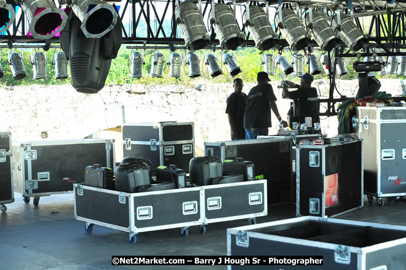 Preparations at the Venue - Jamaica Jazz and Blues Festival 2009, Thursday, January 15, 2009 - Venue at the Aqueduct on Rose Hall Resort &amp; Country Club, Montego Bay, Jamaica - Thursday, January 22 - Saturday, January 24, 2009 - Photographs by Net2Market.com - Barry J. Hough Sr, Photographer/Photojournalist - Negril Travel Guide, Negril Jamaica WI - http://www.negriltravelguide.com - info@negriltravelguide.com...!