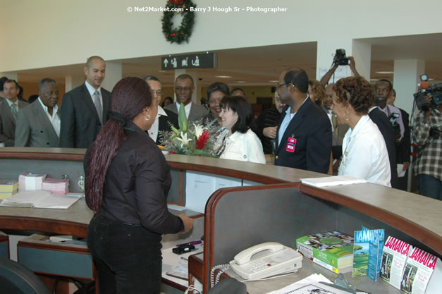 Minister of Tourism, Hon. Edmund Bartlett - Director of Tourism, Basil Smith, and Mayor of Montego Bay, Councillor Charles Sinclair Launch of Winter Tourism Season at Sangster International Airport, Saturday, December 15, 2007 - Sangster International Airport - MBJ Airports Limited, Montego Bay, Jamaica W.I. - Photographs by Net2Market.com - Barry J. Hough Sr, Photographer - Negril Travel Guide, Negril Jamaica WI - http://www.negriltravelguide.com - info@negriltravelguide.com...!