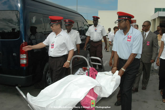 Minister of Tourism, Hon. Edmund Bartlett - Director of Tourism, Basil Smith, and Mayor of Montego Bay, Councillor Charles Sinclair Launch of Winter Tourism Season at Sangster International Airport, Saturday, December 15, 2007 - Sangster International Airport - MBJ Airports Limited, Montego Bay, Jamaica W.I. - Photographs by Net2Market.com - Barry J. Hough Sr, Photographer - Negril Travel Guide, Negril Jamaica WI - http://www.negriltravelguide.com - info@negriltravelguide.com...!