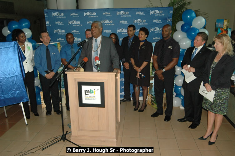 JetBue Airways' Inaugural Air Service between Sangster International Airport, Montego Bay and John F. Kennedy Airport, New York at MBJ Airports Sangster International Airport, Montego Bay, St. James, Jamaica - Thursday, May 21, 2009 - Photographs by Net2Market.com - Barry J. Hough Sr, Photographer/Photojournalist - Negril Travel Guide, Negril Jamaica WI - http://www.negriltravelguide.com - info@negriltravelguide.com...!