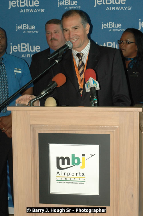 JetBue Airways' Inaugural Air Service between Sangster International Airport, Montego Bay and John F. Kennedy Airport, New York at MBJ Airports Sangster International Airport, Montego Bay, St. James, Jamaica - Thursday, May 21, 2009 - Photographs by Net2Market.com - Barry J. Hough Sr, Photographer/Photojournalist - Negril Travel Guide, Negril Jamaica WI - http://www.negriltravelguide.com - info@negriltravelguide.com...!