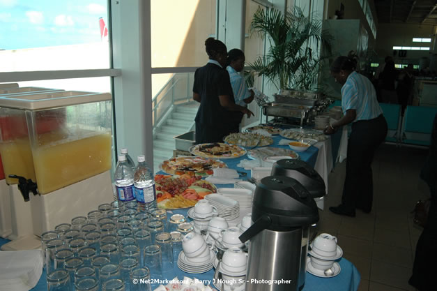 MBJ Airports Limited Welcomes WestJet Airlines - Inaugural Scheduled Service From Toronto Pearsons International Airport - Monday, December 10, 2007 - Sangster International Airport - MBJ Airports Limited, Montego Bay, Jamaica W.I. - Photographs by Net2Market.com - Barry J. Hough Sr, Photographer - Negril Travel Guide, Negril Jamaica WI - http://www.negriltravelguide.com - info@negriltravelguide.com...!