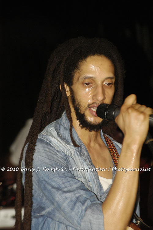 Julian Marley - Grammy Nominee & Son of the Legend Bob Marley - Live in Concert - Also featuring Ras Noble, Power Drill, Iron Head, & Robin Banks - Backing Band Roots Warrior, plus DJ Gemini @ One Love Reggae Concerts Series 09/10 @ Negril Escape Resort & Spa, February 2, 2010, One Love Drive, West End, Negril, Westmoreland, Jamaica W.I. - Photographs by Net2Market.com - Barry J. Hough Sr, Photographer/Photojournalist - The Negril Travel Guide - Negril's and Jamaica's Number One Concert Photography Web Site with over 40,000 Jamaican Concert photographs Published -  Negril Travel Guide, Negril Jamaica WI - http://www.negriltravelguide.com - info@negriltravelguide.com...!