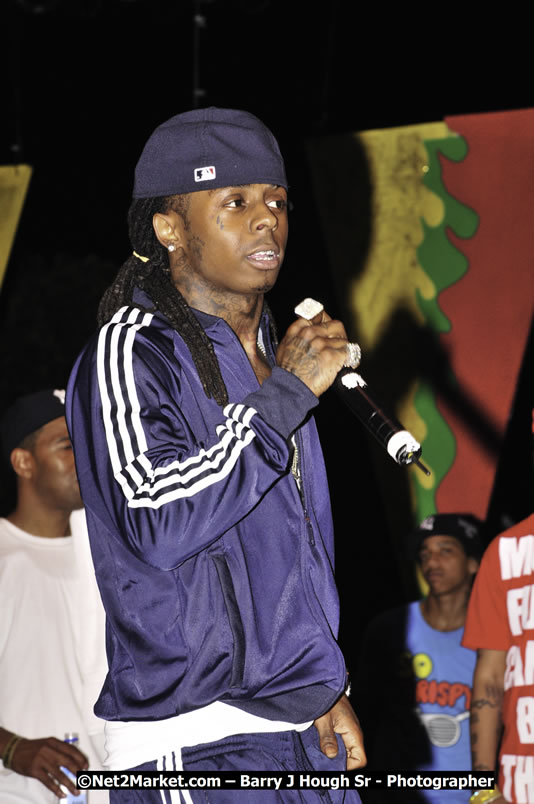 Lil Wayne @ Red Stripe Reggae Sumfest 2008 International Night 2, Catherine Hall, Montego Bay - Saturday, July 19, 2008 - Reggae Sumfest 2008 July 13 - July 19, 2008 - Photographs by Net2Market.com - Barry J. Hough Sr. Photojournalist/Photograper - Photographs taken with a Nikon D300 - Negril Travel Guide, Negril Jamaica WI - http://www.negriltravelguide.com - info@negriltravelguide.com...!