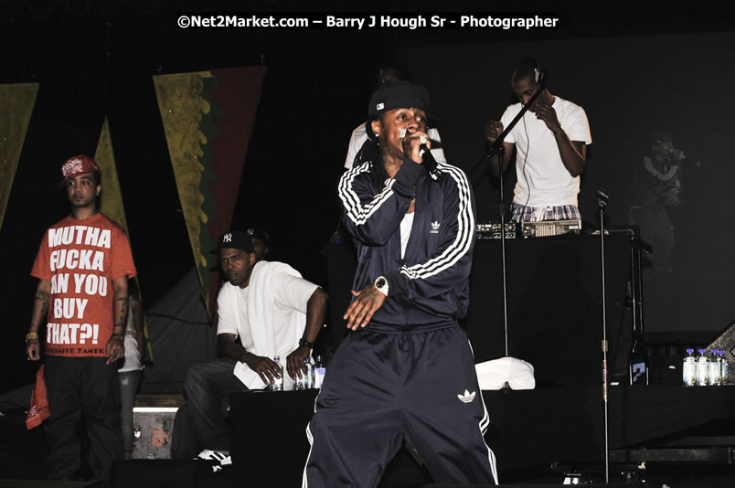 Lil Wayne @ Red Stripe Reggae Sumfest 2008 International Night 2, Catherine Hall, Montego Bay - Saturday, July 19, 2008 - Reggae Sumfest 2008 July 13 - July 19, 2008 - Photographs by Net2Market.com - Barry J. Hough Sr. Photojournalist/Photograper - Photographs taken with a Nikon D300 - Negril Travel Guide, Negril Jamaica WI - http://www.negriltravelguide.com - info@negriltravelguide.com...!