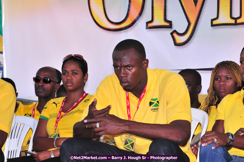 The City of Montego Bay Welcomes Our 2008 Olympians - Western Motorcade - Civic Ceremony - A Salute To Our Beijing Heros - Sam Sharpe Square, Montego Bay, Jamaica - Tuesday, October 7, 2008 - Photographs by Net2Market.com - Barry J. Hough Sr. Photojournalist/Photograper - Photographs taken with a Nikon D300 - Negril Travel Guide, Negril Jamaica WI - http://www.negriltravelguide.com - info@negriltravelguide.com...!