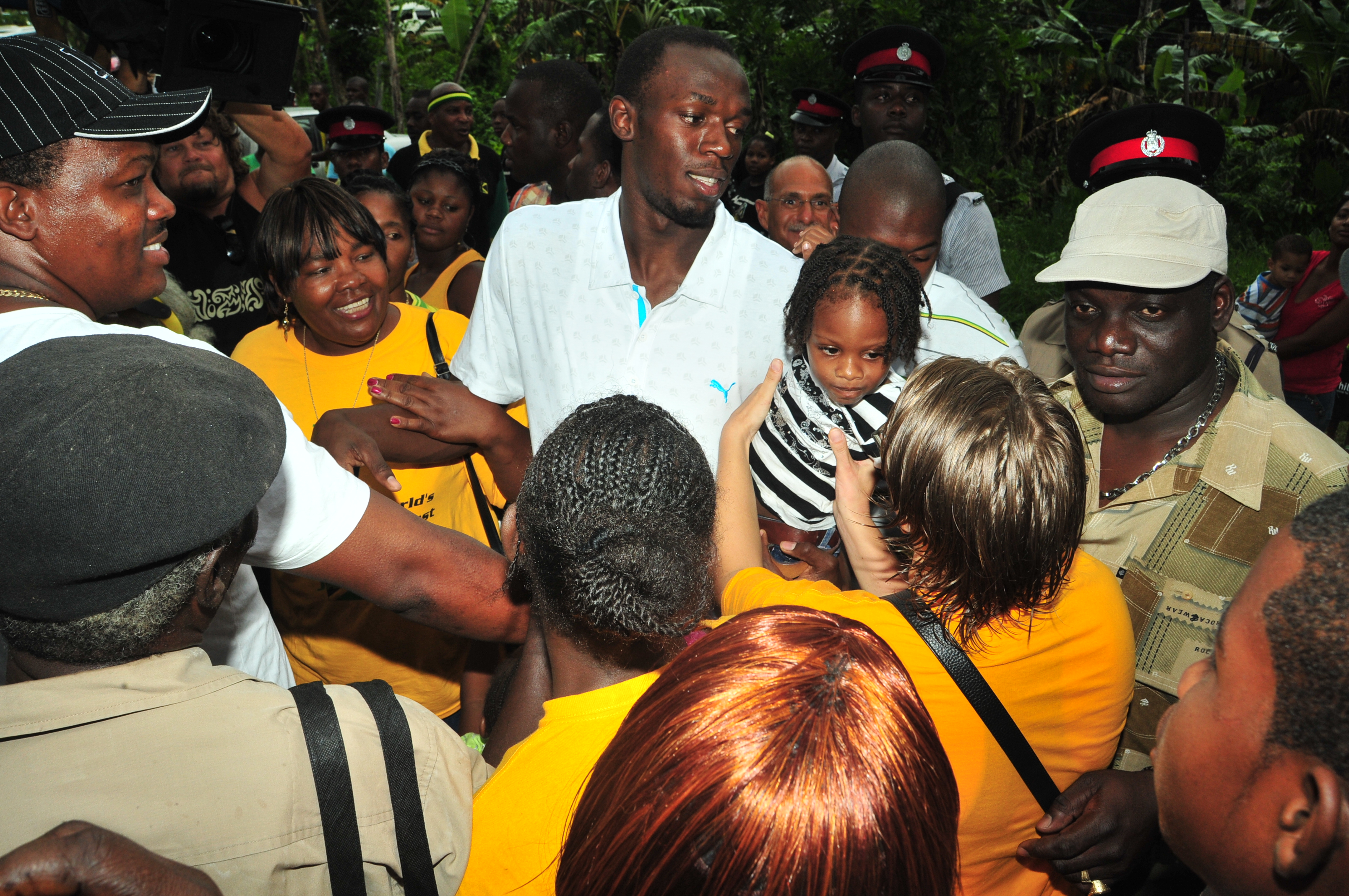 Press Photos - Usain Bolt Homecoming - Press Conference, Waldensai Primary School, and Conert - Photographs by Net2Market.com - Barry J. Hough Sr. Photojournalist/Photograper - Photographs taken with a Nikon D300 - Negril Travel Guide, Negril Jamaica WI - http://www.negriltravelguide.com - info@negriltravelguide.com...!
