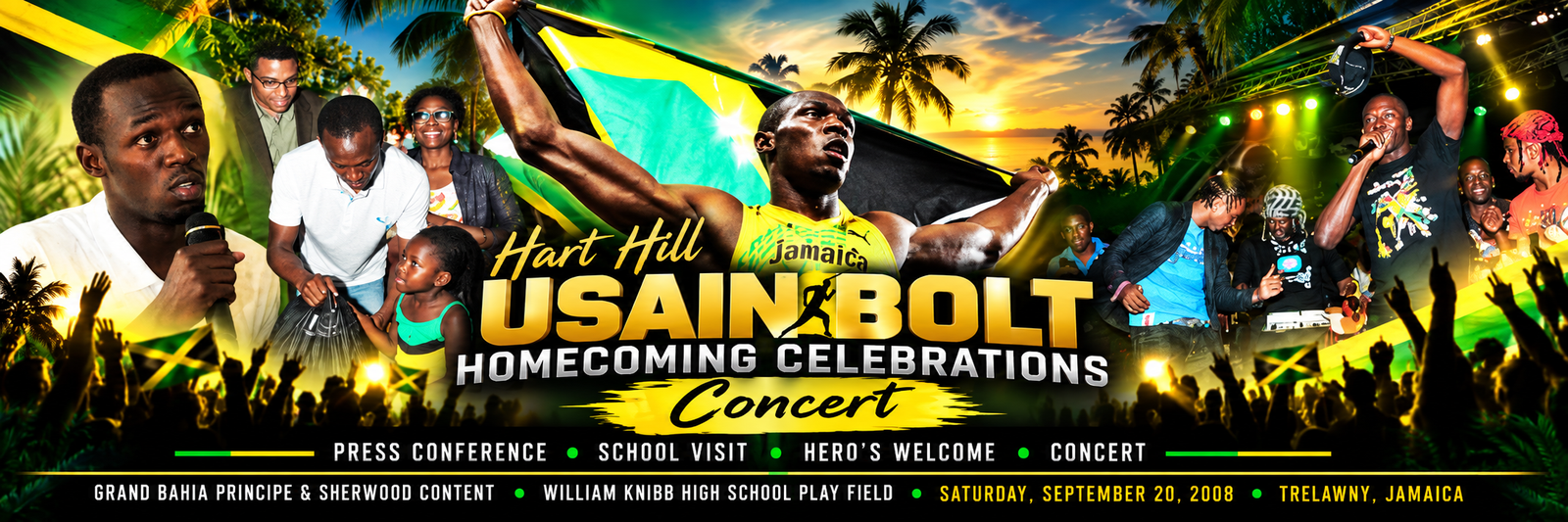 Hart Hill USAIN Bolt Homecoming Celebrations - Concert, September 20, 2008, Trelawny, Jamaica